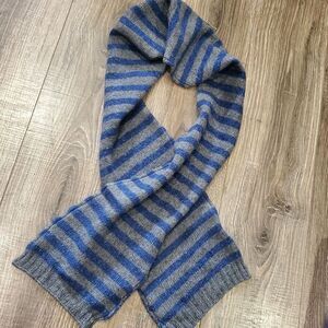 Kids Moncler Scarf Blue and Gray Striped Scarf One Size